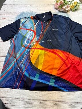 Savalino Mens Multicolor Performance Polo Shirt sz 5XL